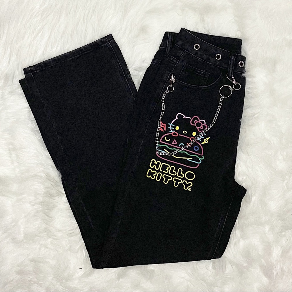hello kitty straight leg jeans !!